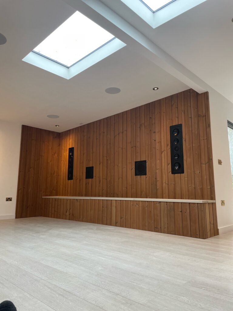 Wall incorporated Speakers and skylight